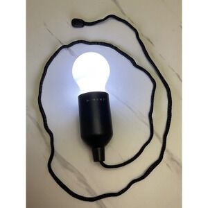 MVMT LED Pull Light Portable Battery Operated Hanging Bulb Lamp Black Matte